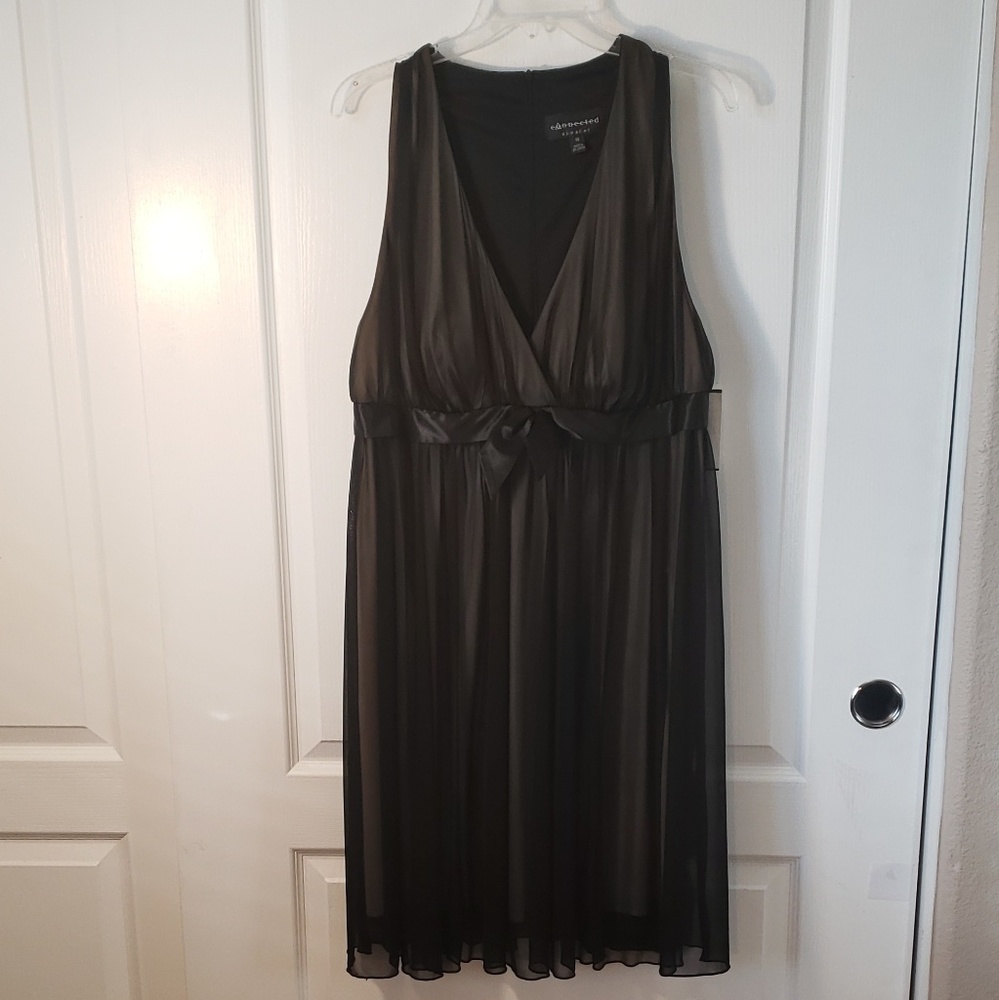 Ladies Black & Nude Lined Cocktail Dress (NWT)